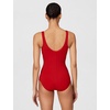 Nike Women’s Ribbed Texture U-Back Low Leg One Piece(Gym Red)