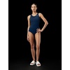 Nike Women’s Ribbed Texture U-Back Low Leg One Piece(Midnight Navy)