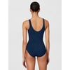Nike Women’s Ribbed Texture U-Back Low Leg One Piece(Midnight Navy)