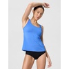 Nike Women’s Scoop Neck Tankini(Blue Crystal)
