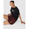 Nike Womens Sportswear Club Fleece Mid-Rise Shorts(Burgundy Crush/White)