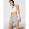 Nike Womens Sportswear Club Fleece Mid-Rise Shorts(Dark Grey Heather/White)