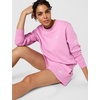 Nike Womens Sportswear Club Fleece Mid-Rise Shorts(Light Magenta/Heather/White)