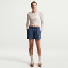 Nike Womens Sportswear Club Fleece Mid-Rise Shorts(Mystic Navy/White)