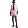 Nike Womens Sportswear Club Fleece Mid-Rise Shorts(Pink Foam/White)