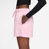 Nike Womens Sportswear Club Fleece Mid-Rise Shorts(Pink Foam/White)