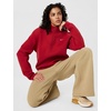 Nike Women’s Studio Fleece Quarter Zip Pullover(Tough Red/Sail)