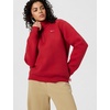 Nike Women’s Studio Fleece Quarter Zip Pullover(Tough Red/Sail)