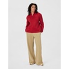 Nike Women’s Studio Fleece Quarter Zip Pullover(Tough Red/Sail)