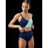 Nike Women’s V-Neck Midkini(Midnight Navy)