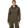 Nike Women’s Studio Fleece Full Zip Hoody(Dark Hazel/Sail)