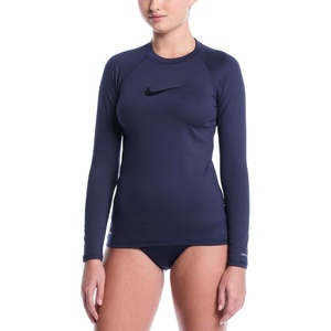 Nike Women’s Hydroguard Dri-fit Uv Long Sleeve Top(Midnight Navy/Black)