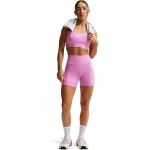 Nike Women’s One High-Waisted 5″ Bike Shorts(Light Magenta/White)