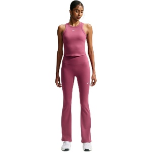 Nike Women’s One High-Waisted Flared Leggings(Pink Smoke/White)