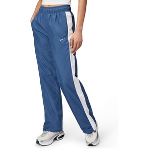 Nike Women’s Sportswear Classic Mid-Rise Open-Hem Pants(Mystic Navy/White/Sail)
