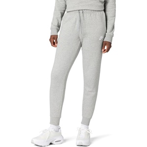Nike Women’s Sportswear Club Fleece Mid-Rise Joggers(Dark Grey Heather/White)
