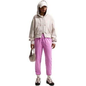 Nike Women’s Sportswear Club Fleece Mid-Rise Joggers(Light Magenta/Heather/White)