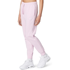 Nike Women’s Sportswear Club Fleece Mid-Rise Joggers(Pink Foam/White)