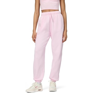 Nike Women’s Sportswear Club Fleece Mid-Rise Oversized Sweatpants(Pink Foam/White)