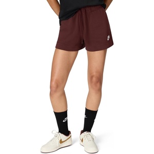 Nike Womens Sportswear Club Fleece Mid-Rise Shorts(Burgundy Crush/White)