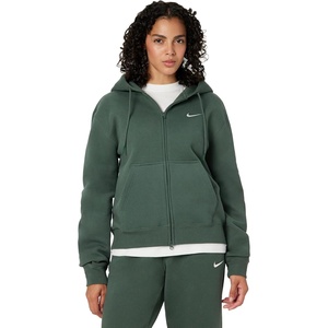 Nike Women’s Studio Fleece Full Zip Hoody(Camo Green/Sail)