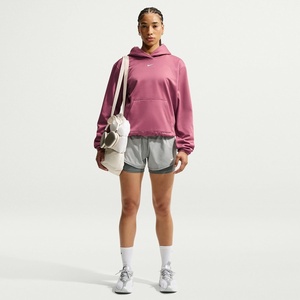 Nike Women’s Studio Fleece Full Zip Hoody(Pink Smoke/White)