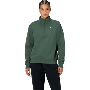Nike Women’s Studio Fleece Quarter Zip Pullover(Camo Green/Sail)