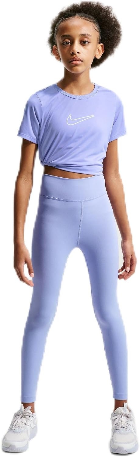 image:imageNike Girls One DriFIT HighWaisted LeggingsLight ThistleWhite