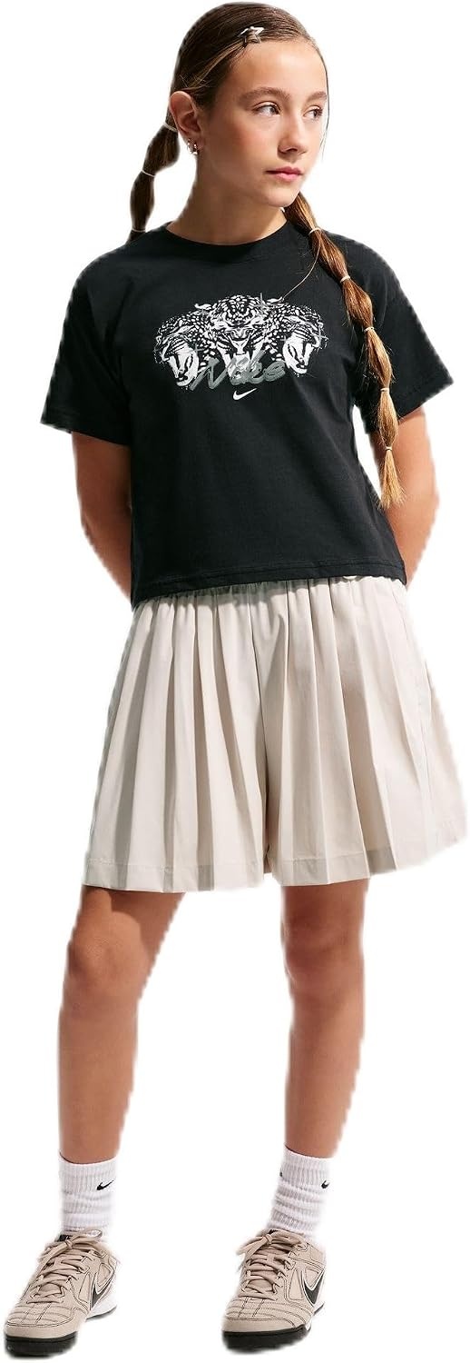 image:imageNike Girls Sportswear Boxy Bear TShirtBlackAop