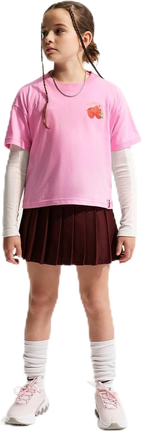 image:imageNike Girls Sportswear Boxy Bear TShirtPink RiseWaffles