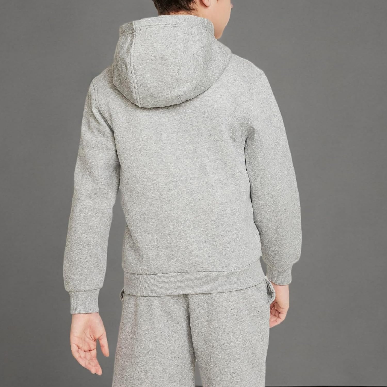 image:imageNike Kids Sportswear Club Fleece Pullover HoodieDark Grey HeatherWhite