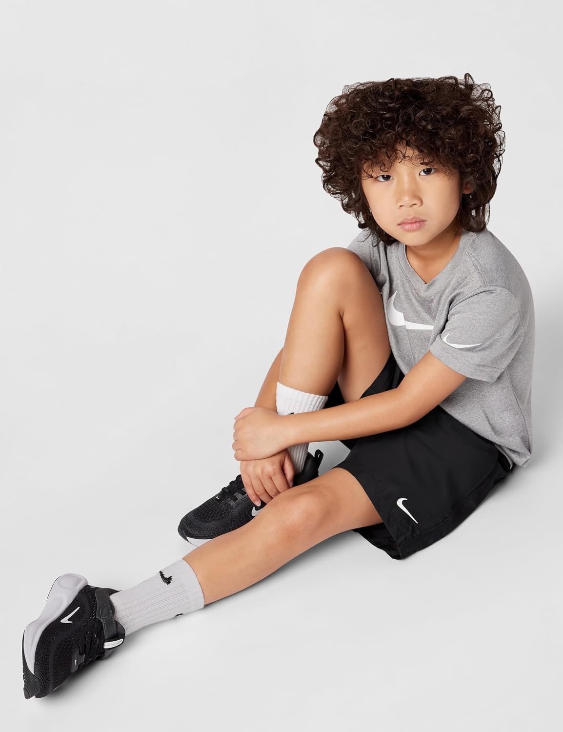 image:imageNike Kids Stellar Ride Running Shoes Road Running ShoesBlackWhiteAnthracitePure Platinum