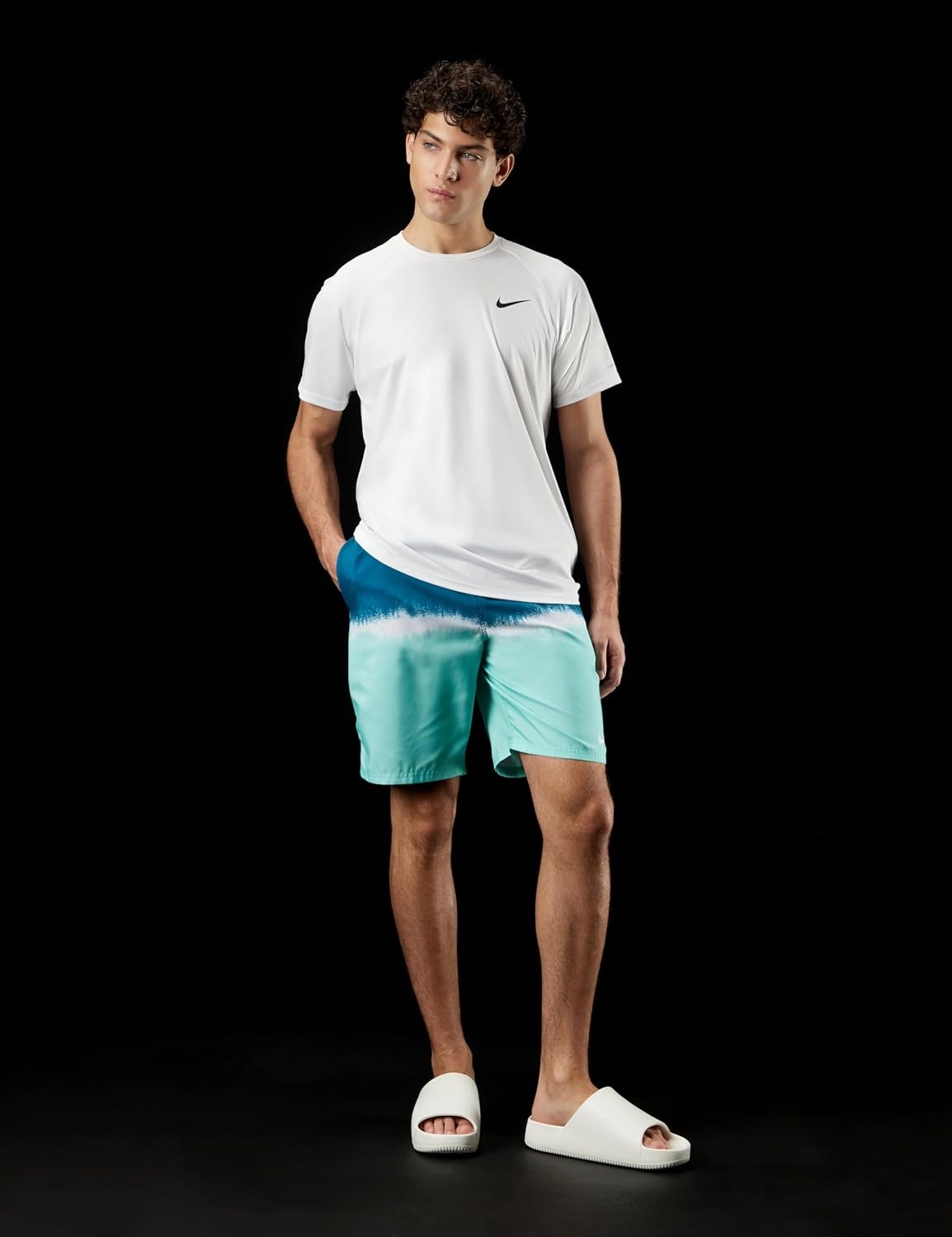 image:imageNike Mens Breaker 9 BriefLined Volley ShortBleached Turq
