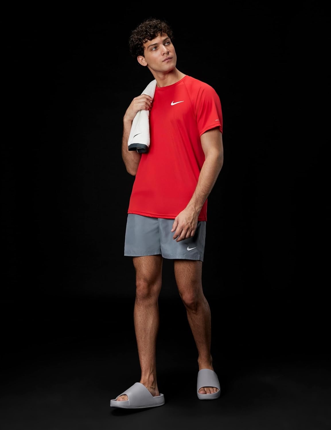 image:imageNike Mens Nike Swim Breaker Essential 5 BriefLined Volley ShortCool Grey