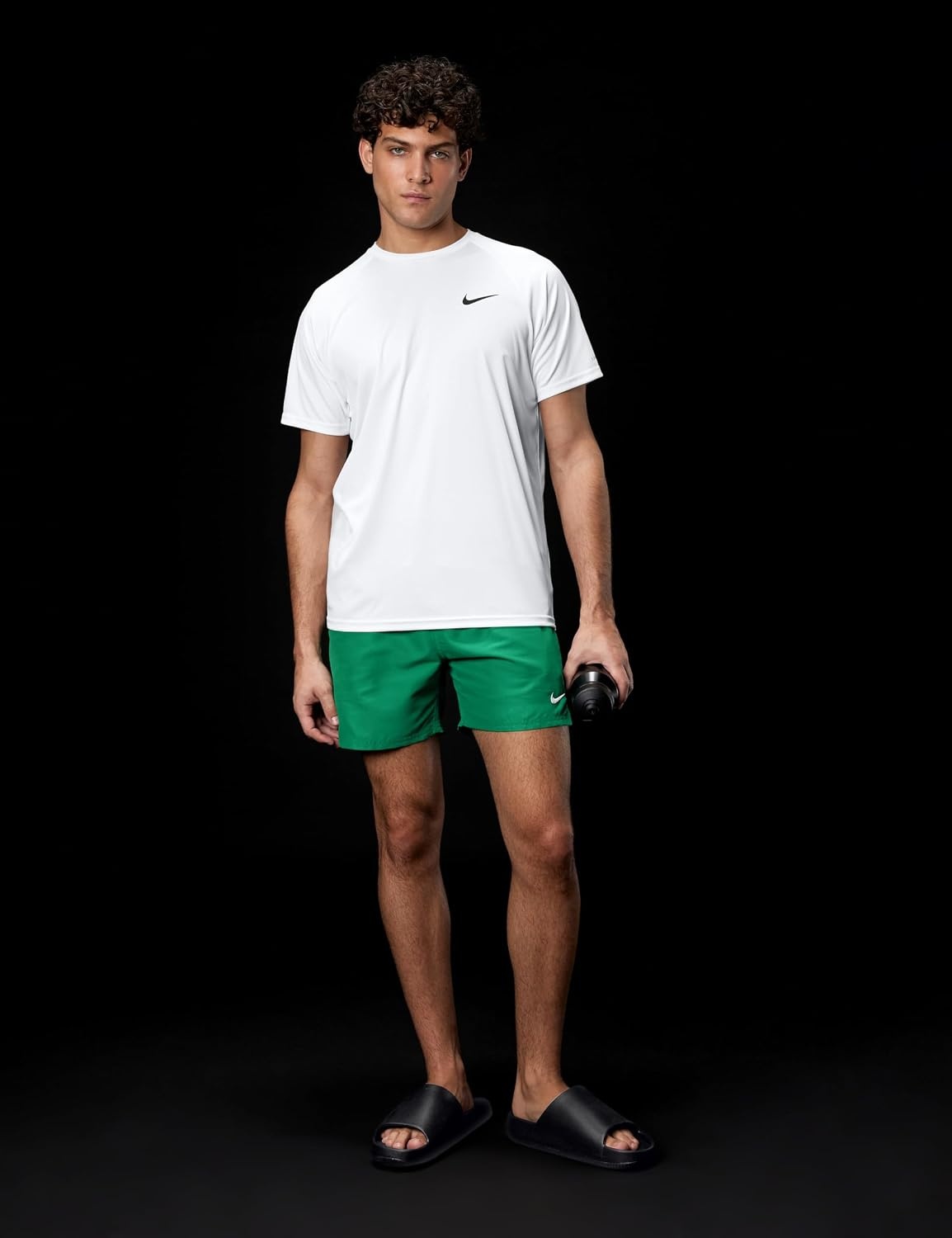 image:imageNike Mens Nike Swim Breaker Essential 5 BriefLined Volley ShortMalachite