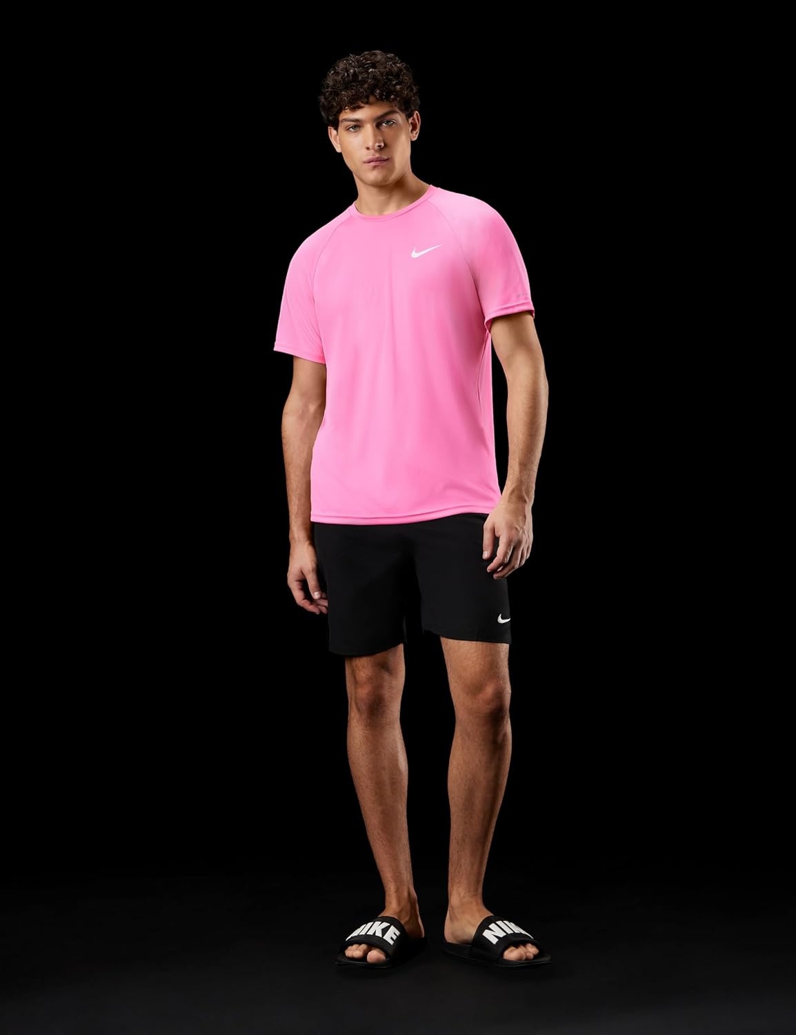 image:imageNike Mens ShortSleeve HydroguardPink Glow