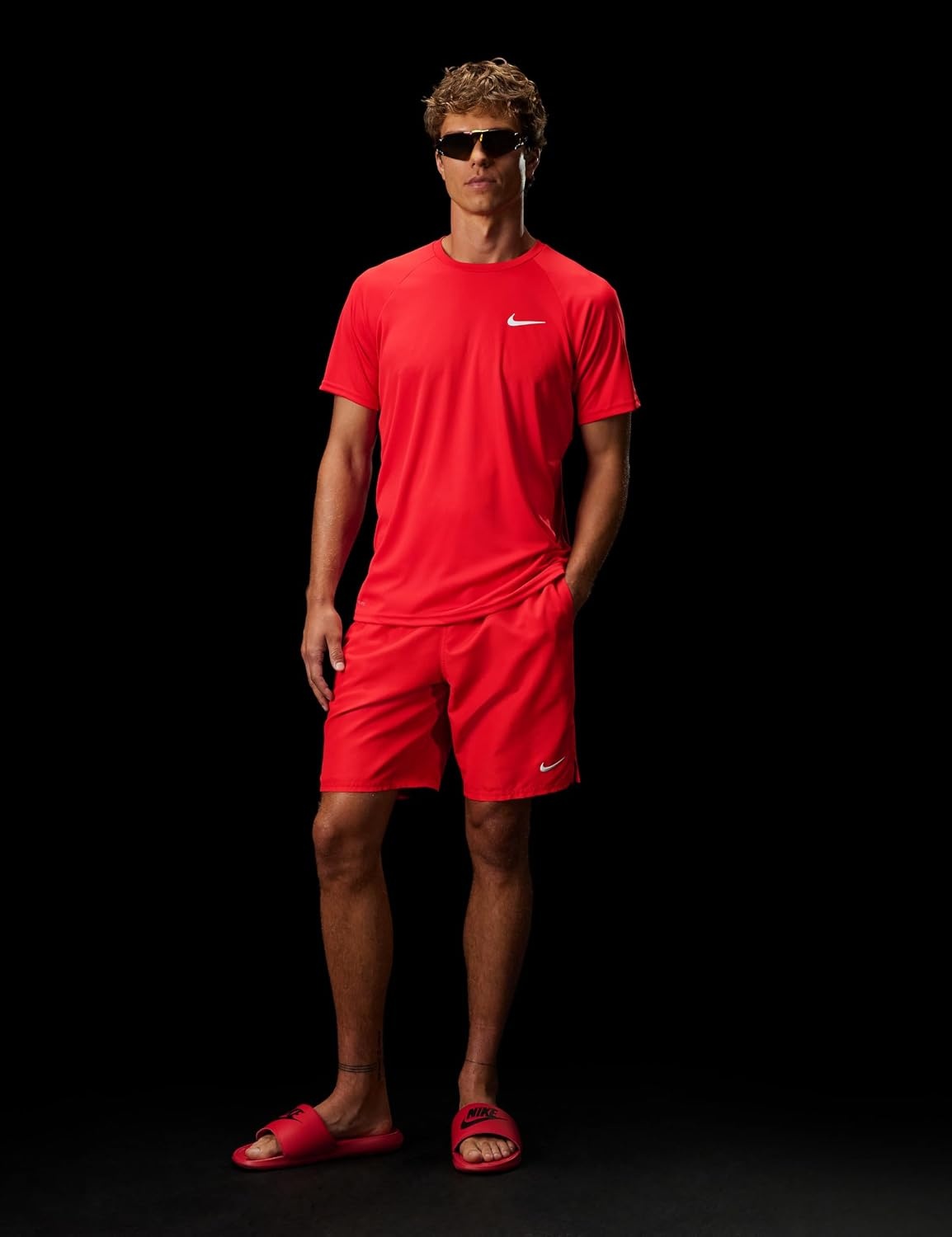 image:imageNike Mens ShortSleeve HydroguardUniversity Red