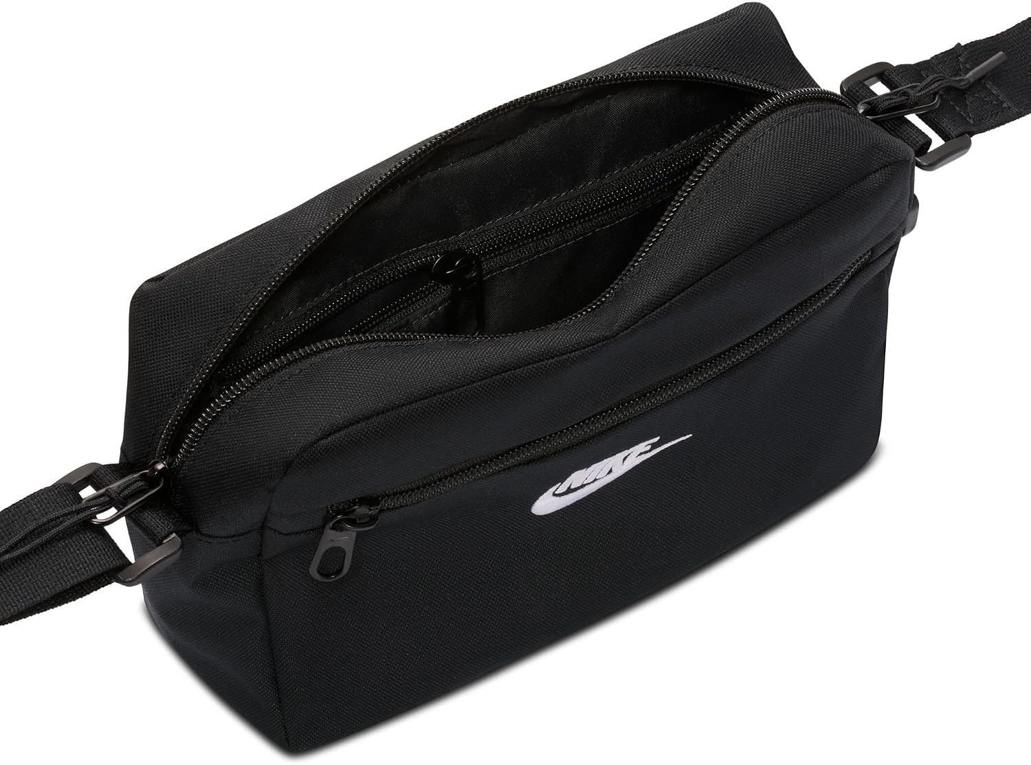 image:imageNike Unisex Adult Classics Heritage 20 Crossbody Bag 2L or 4L Mens and WomensBlackBlackWhite