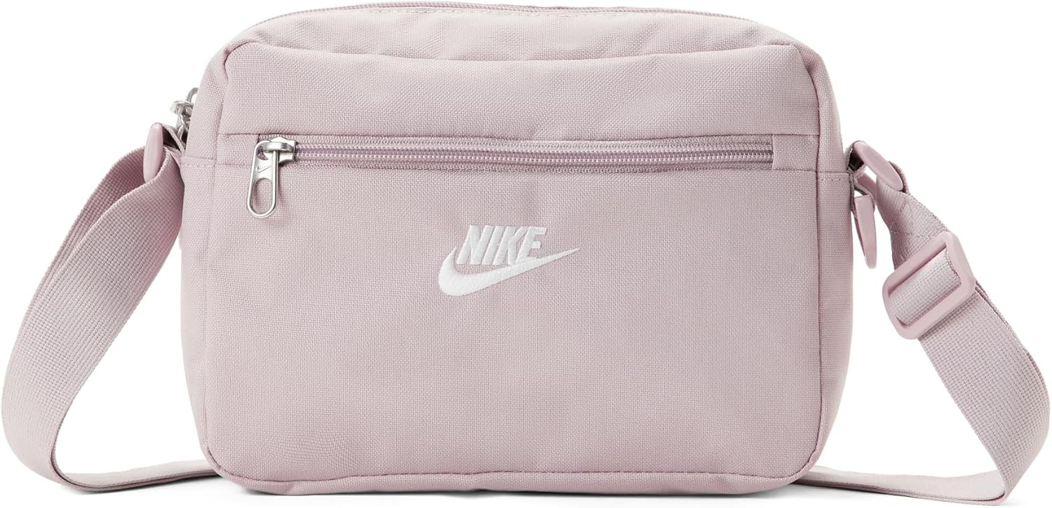 image:imageNike Unisex Adult Classics Heritage 20 Crossbody Bag 2L or 4L Mens and WomensParticle RoseParticle RoseWhite
