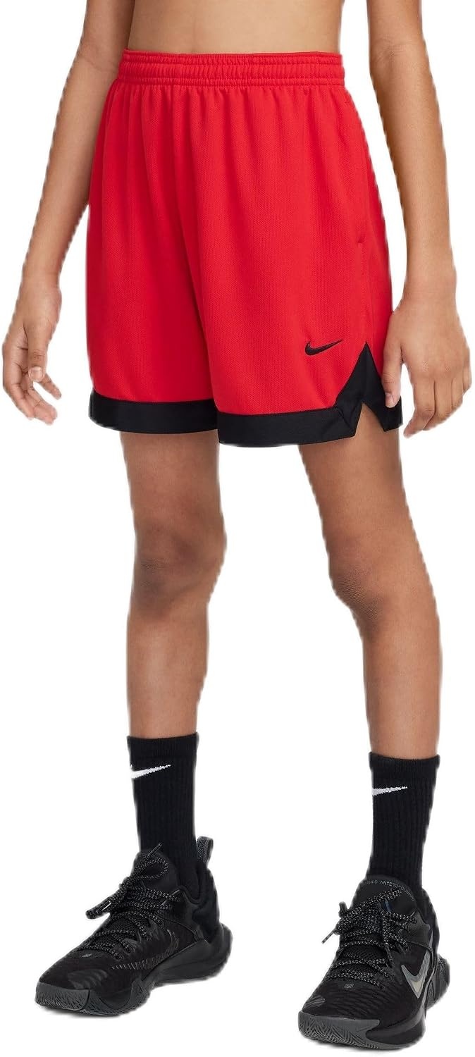 image:imageNike Unisex Big Kids Court DriFIT 5 Basketball Shorts Boys and GirlsUniversity RedBlack