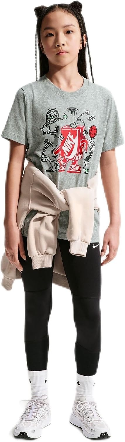 image:imageNike Unisex Big Kids Sportswear Club Boxy Rest TShirt Boys and GirlsMulti SportDark Grey Heather