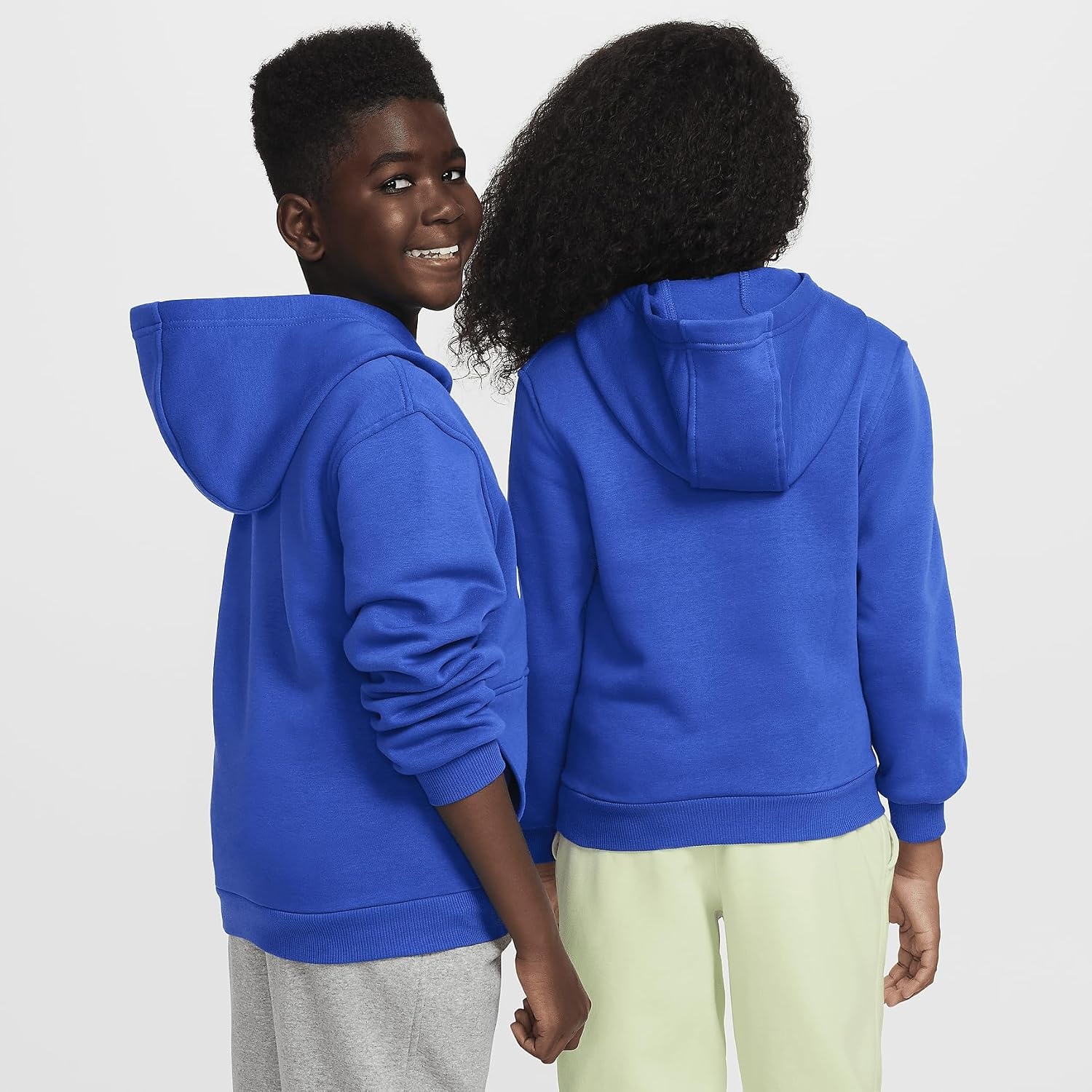 image:imageNike Unisex Big Kids Sportswear Club Fleece Hoodie Boys and Girls SweatshirtGame RoyalWhite