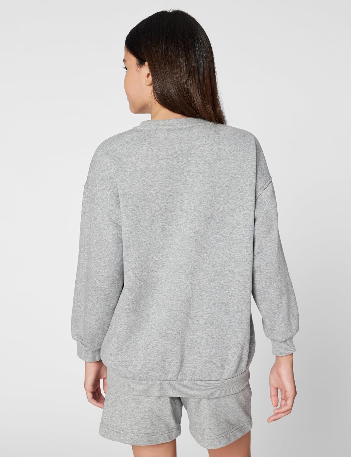 image:imageNike Unisex Big Kids Sportswear Club Fleece Oversized Sweatshirt Boys and GirlsDark Grey HeatherWhite