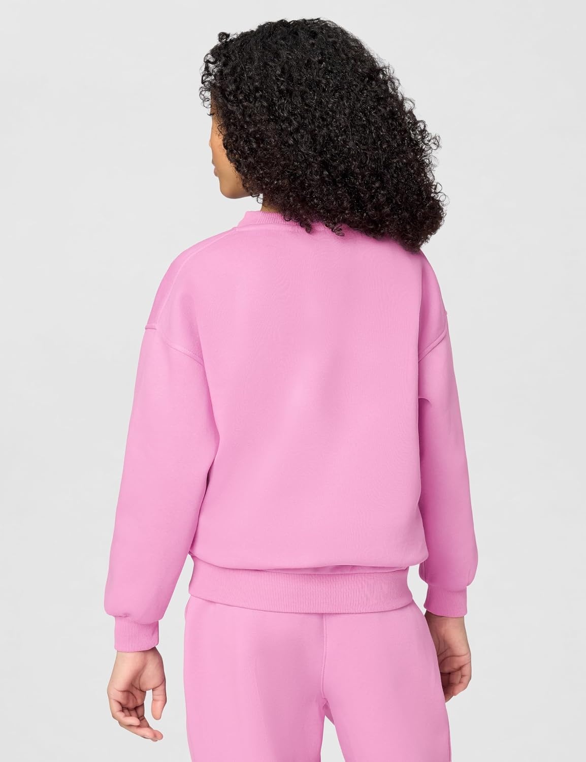 image:imageNike Unisex Big Kids Sportswear Club Fleece Oversized Sweatshirt Boys and GirlsLight MagentaLight MagentaWhite