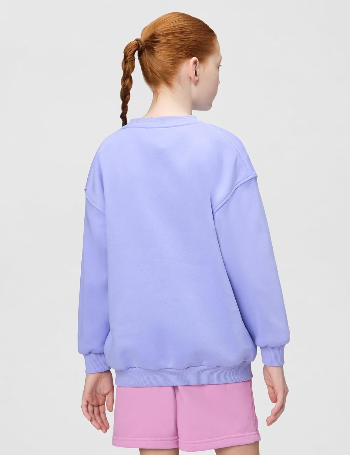 image:imageNike Unisex Big Kids Sportswear Club Fleece Oversized Sweatshirt Boys and GirlsLight ThistleLight ThistleWhite