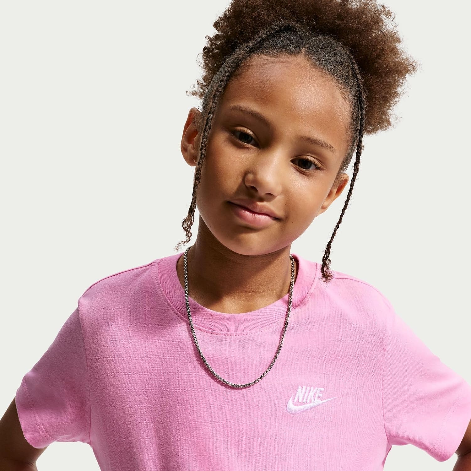 image:imageNike Unisex Big Kids Sportswear Club TShirt Boys and GirlsPink Rise