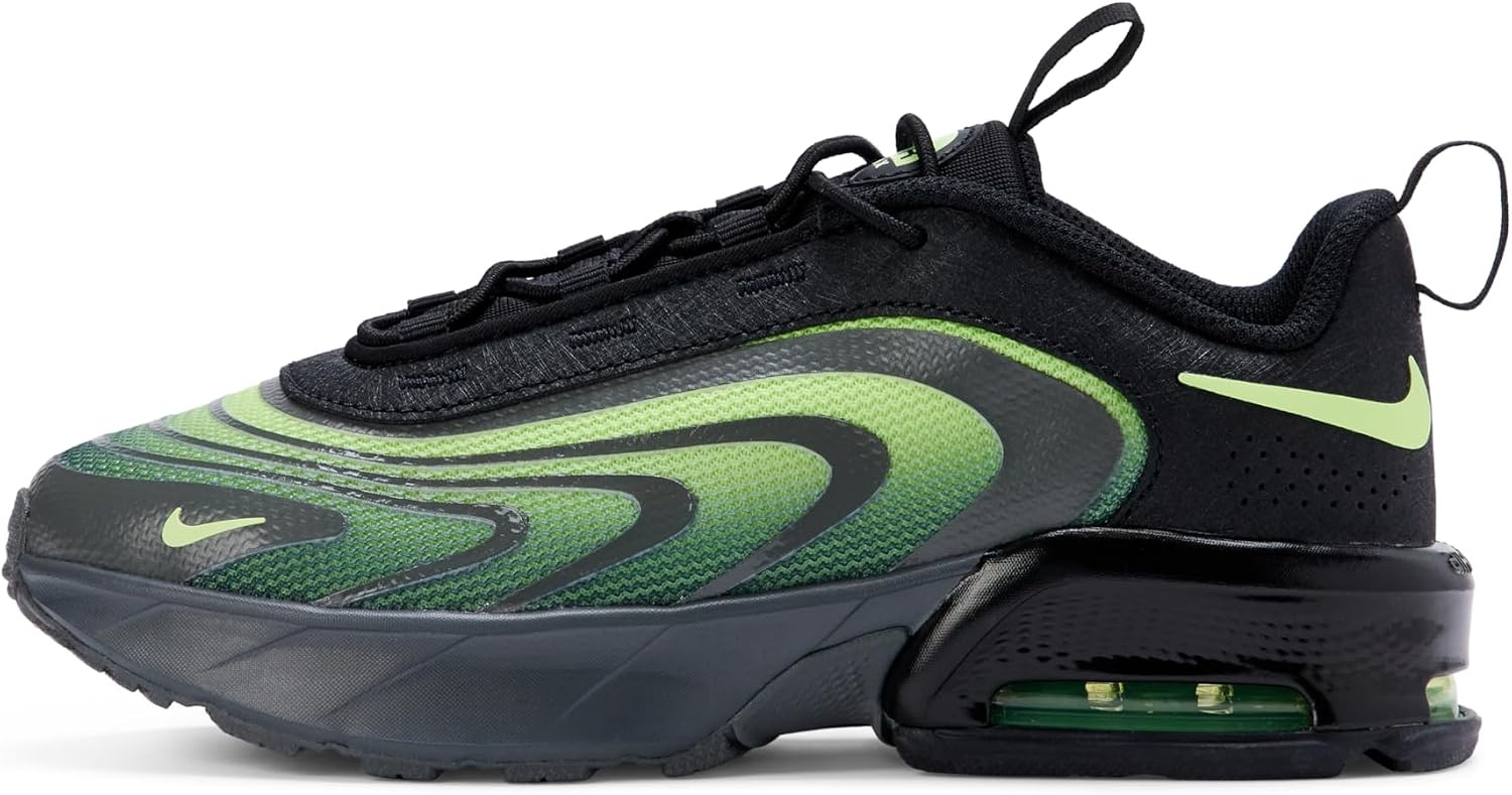 image:imageNike Unisex Kids Air Max Fire Shoes Boys Girls Toddlers amp Baby Sneakers Casual ShoesBlackLiquid LimeIron Grey