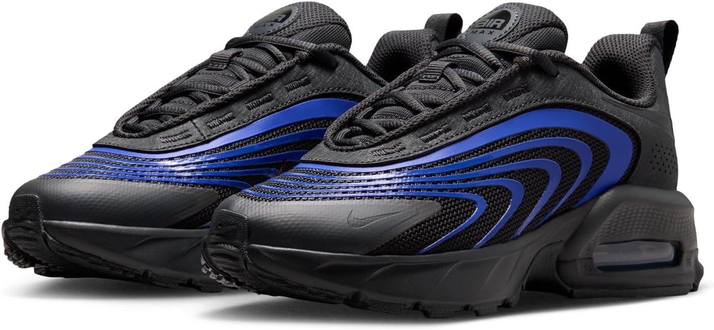 image:imageNike Unisex Kids Air Max Fire Shoes Boys Girls Toddlers amp Baby Sneakers Casual ShoesDark Smoke GreyBlackracer Blue