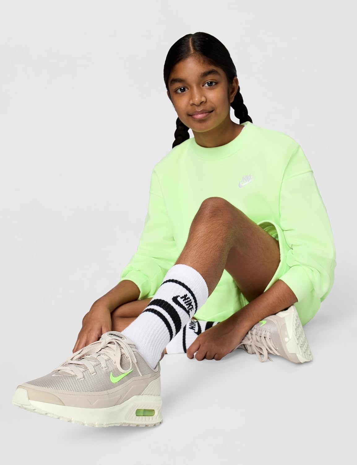 image:imageNike UnisexChild Air Max Bia Casual ShoesCream IIVolt IceLight Orewood Brown