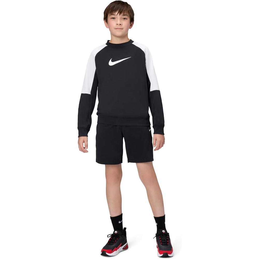 image:imageNike Big Kids Sportswear Tracksuit Boys and Girls Two Piece Set Sweatshirt ShortsBlackWhiteBlackWhite